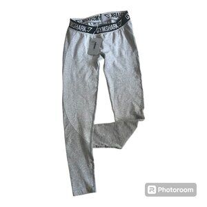 NWT GYM SHARK FLEX LEGGING V3 Light Gray Marl  Size LARGE